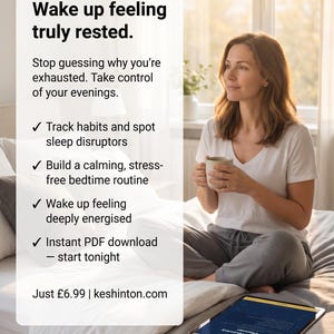 Sleep Tracker Printable, Insomnia Log and Sleep Diary, Sleep Hygiene Checklist, Night Routine PDF