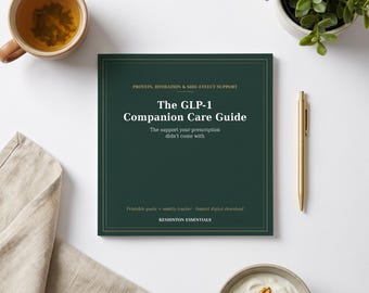 GLP-1 Companion Guide, Protein & Hydration Tracker, Side Effect Support Journal PDF