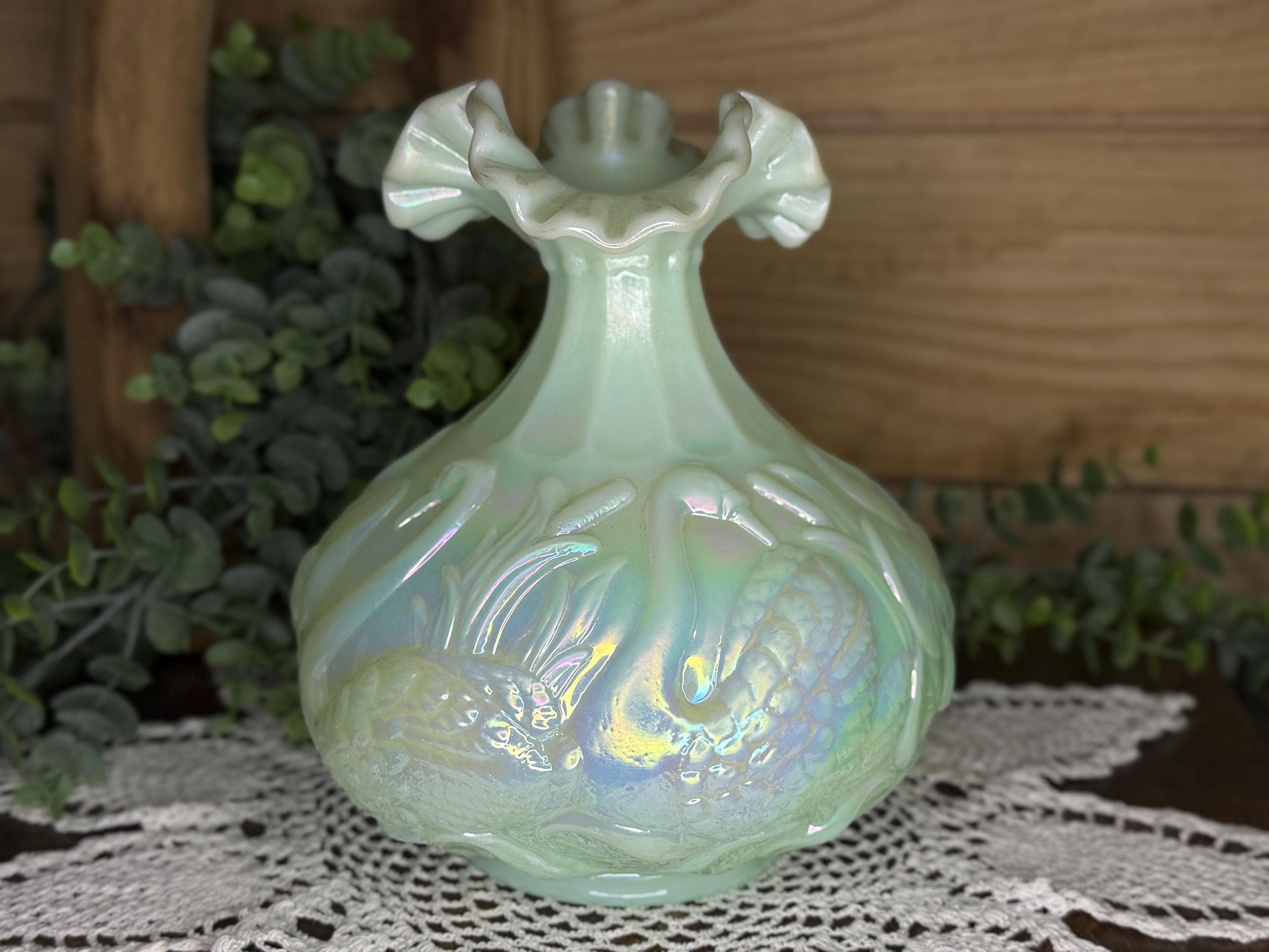 Green Fenton Glass - Etsy