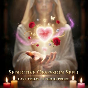 Hechizo de obsesión seductora, hechizo de atracción, manifestación del amor, ritual personalizado, energía para las relaciones.