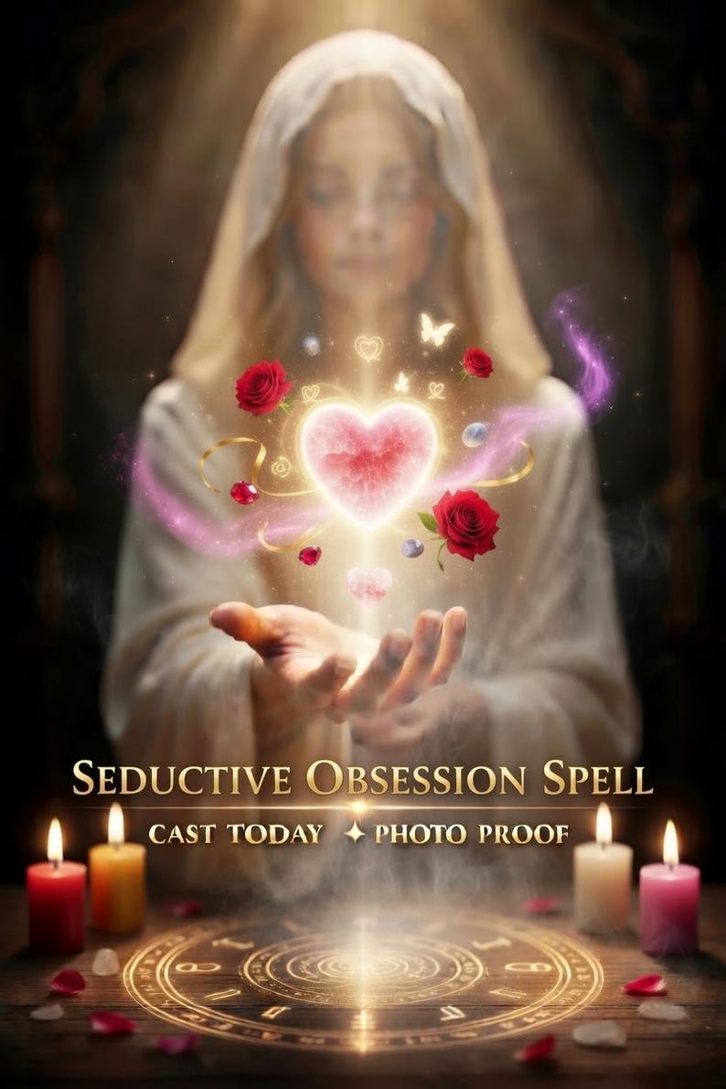 Seductive obsession Spell, Attraction Spell, Love Manifestation, Personalized Ritual, Relationship Energy image 1