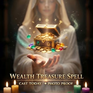 Wealth Treasure Spell, Prosperity Spell, Money Spell, Abundance Ritual, Financial Blessing