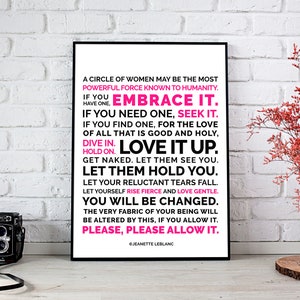 Circle of Women Art Print | Inspirational Sisterhood Gift for Retreats & Women’s Circles | Best Friends BFF Present