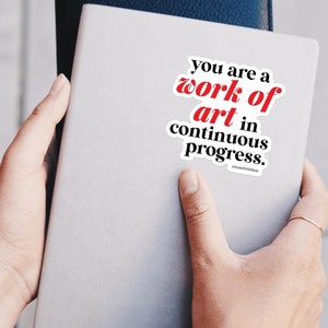 Calcomanía inspiradora: calcomanía de amor propio para el crecimiento, la transición y la curación / Arte motivacional para el desarrollo personal