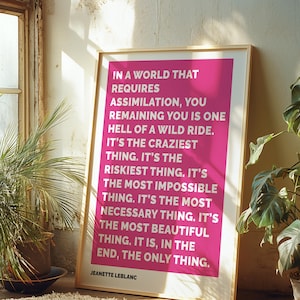 Empowerment Quote Feminist Poster | Modern Typography Wall Art for Inclusive and Queer Feminists, Personal Sovereignty