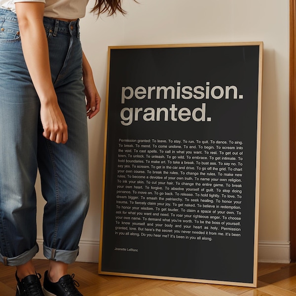 Impresión con permiso concedido / Arte mural de decoración Dark Academia / Minimalista melancólico