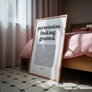 Female Empowerment Art Work, Motivational Wall Decor, Positive Daily Affirmations, Inspirational Feminist Poster image 3