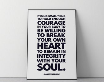 No Small Thing // Inspirational Art // Fine Art Print // Motivational Art // Typography // Jeanette LeBlanc