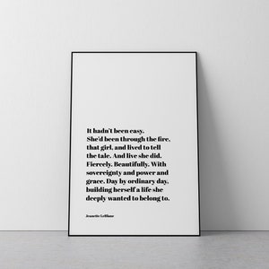Through the Fire Print | Inspirational Wall Art for Women | Empowering Resilience Poster