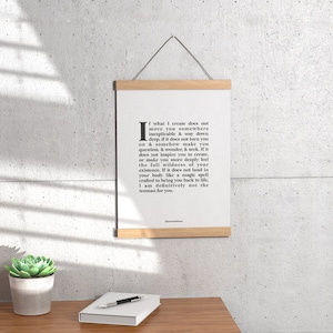Artist Manifesto Print | Creative Empowerment Typography Poem | Motivational Wall Art for Writers, Creatives, Makers | Feminist Studio Decor
