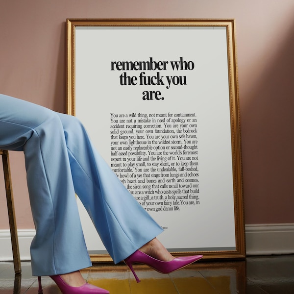 Daily affirmations wall art print | Self-trust reminder | Decor for empowered women