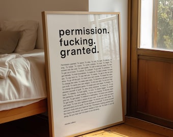 Feminist Manifesto Wall Art | Bold Female Empowerment Print | Motivational Quote Poster for Positive Daily Affirmations