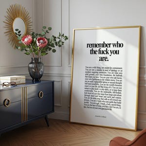 Stampa artistica da parete con affermazioni quotidiane / Promemoria di fiducia in se stessi da scaricare / Tipografia femminista audace immagine 4