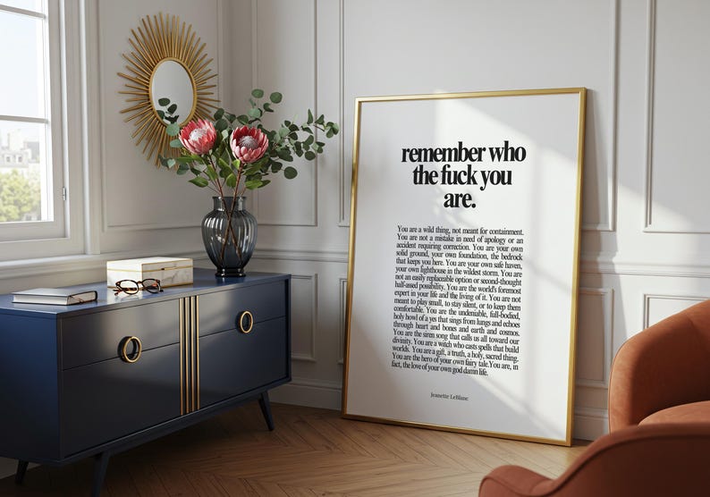 Stampa artistica da parete con affermazioni quotidiane / Promemoria di fiducia in se stessi da scaricare / Tipografia femminista audace immagine 4