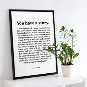 Storyteller Manifesto Motivational Print for Writers + Creatives | Writing Inspiration & Author Gift | Creativity Affirmation