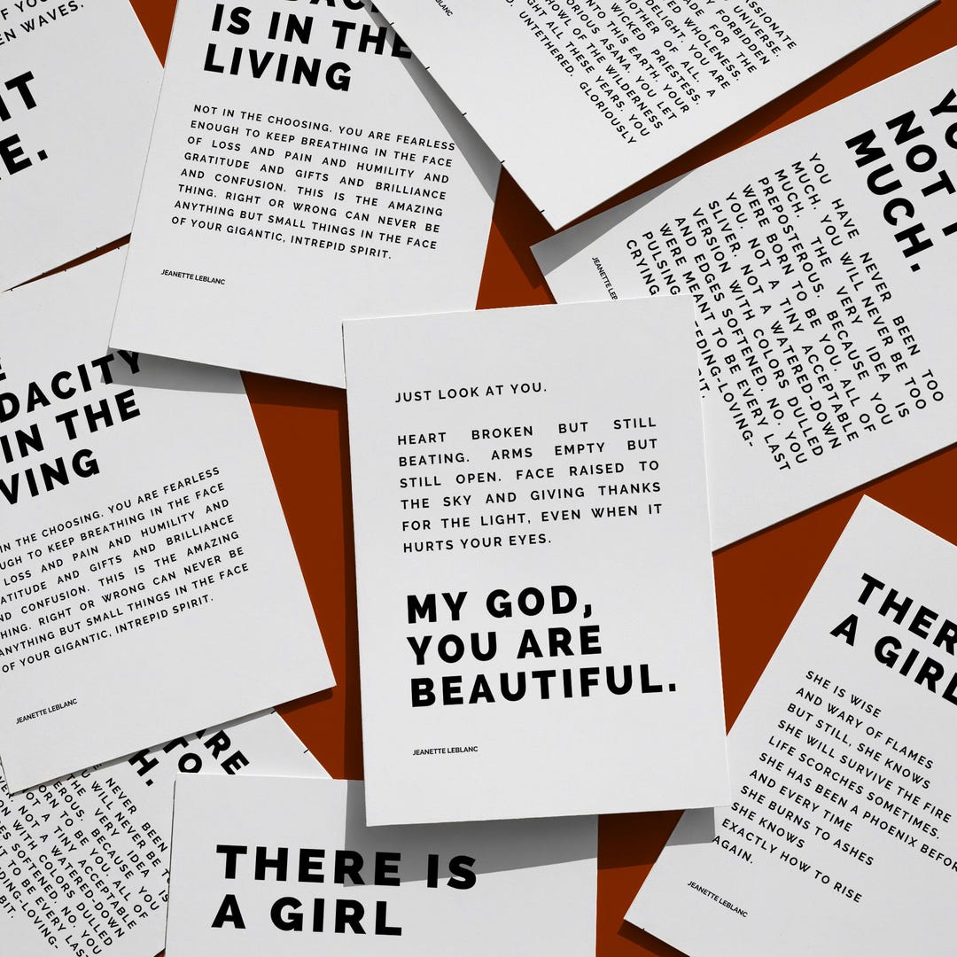 Motivational Notecard Set | 5x7 Folded Greeting Cards or Frameable Mini ...