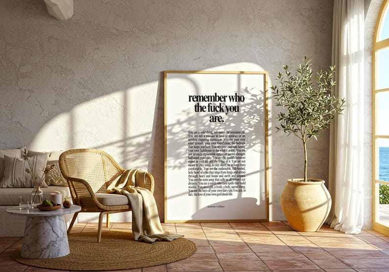 Stampa artistica da parete con affermazioni quotidiane / Promemoria di fiducia in se stessi da scaricare / Tipografia femminista audace immagine 19
