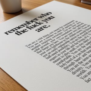 Impresión de arte mural con afirmaciones diarias / Recordatorio de autoconfianza / Póster de ruptura, divorcio y situaciones difíciles imagen 2