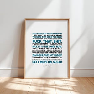 Female empowerment motivational poster, bold typography wall art for women, inspirational quote feminist gift,