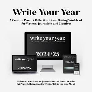 Kreatives Prompt Arbeitsbuch für Schriftsteller & Künstler | Journaling Vorschläge zum Jahresende, Schreibübungen, Selbstfindung PDF, Ziele Anleitung Geschenk