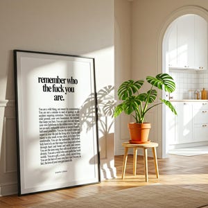 Stampa artistica da parete con affermazioni quotidiane / Promemoria di fiducia in se stessi da scaricare / Tipografia femminista audace immagine 7