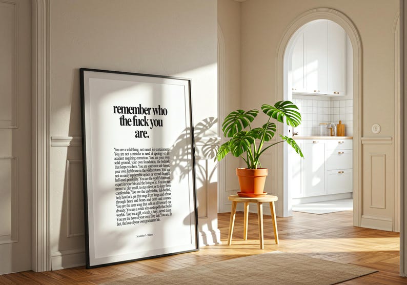 Stampa artistica da parete con affermazioni quotidiane / Promemoria di fiducia in se stessi da scaricare / Tipografia femminista audace immagine 7
