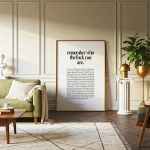 Stampa artistica da parete con affermazioni quotidiane / Promemoria di fiducia in se stessi da scaricare / Tipografia femminista audace immagine 6