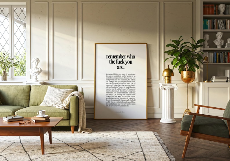 Stampa artistica da parete con affermazioni quotidiane / Promemoria di fiducia in se stessi da scaricare / Tipografia femminista audace immagine 6