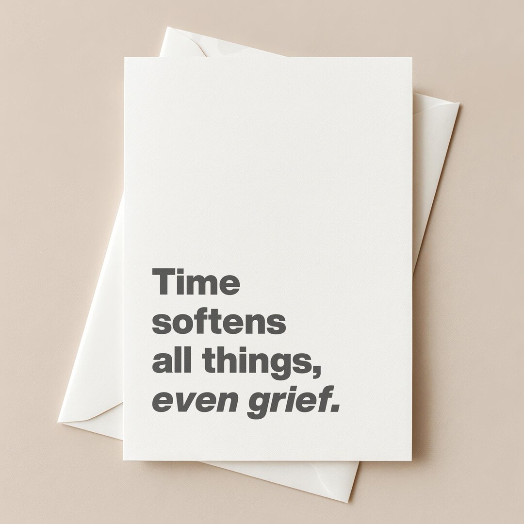 Grieving Card Notes Grief Note Card, Minimalist Sympathy Card Blank Inside, Condolence and ...