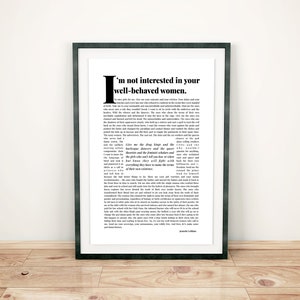 Empowering Women | Inspirational Quote Print | Motivational Artwork // Unconventional, Untamable Spirits | Feminist Art | Sovereign