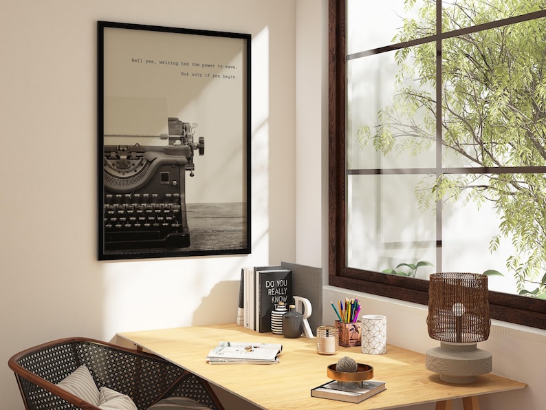Typewriter Print – Poetcore Writing Quote Wall Art for Writers ...