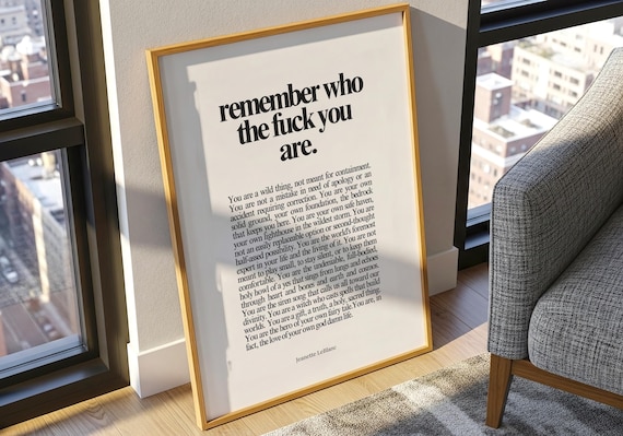Daily affirmations printable wall art | Self trust reminder download | Feminist Bold typography