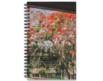 Flame Tree Photography Spiral Journal | Floral Tree Notebook