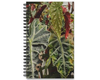 Tropical Foliage Spiral Journal | Botanical Leaves Notebook