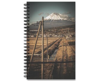 Mount Fuji Landscape Spiral Journal | Japanese Scenery Notebook, Travel Photography Cover