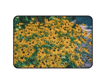 Yellow Black-Eyed Susan Floral Desk Mat | Botanical Mouse Pad