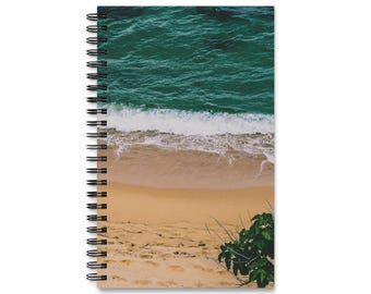Ocean Waves Beach Photograph Spiral Journal | Coastal Notebook