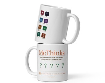 MeThinks Ceramic Mug – I Know Stuff But Am Less Sure – Trivia Gift