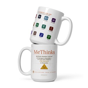 Philosophy Cheese Pun Mug – MeThinks Therefore I Am Fromage Descartes Homage