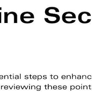 May include: A white informational graphic featuring the bold black text Your Online Security Matters followed by the sentence This checklist provides essential steps to enhance your safety across social media platforms. Regularly reviewing these points will help protect your.