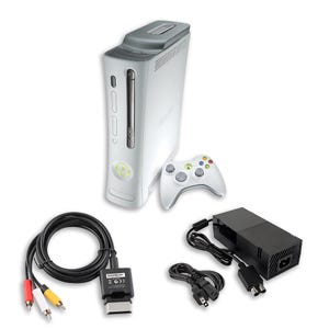 Refurbished Original Xbox 360 Console Bundle - Retro Video Game System - Includes 3rd Party Controller, AV & Power Cables