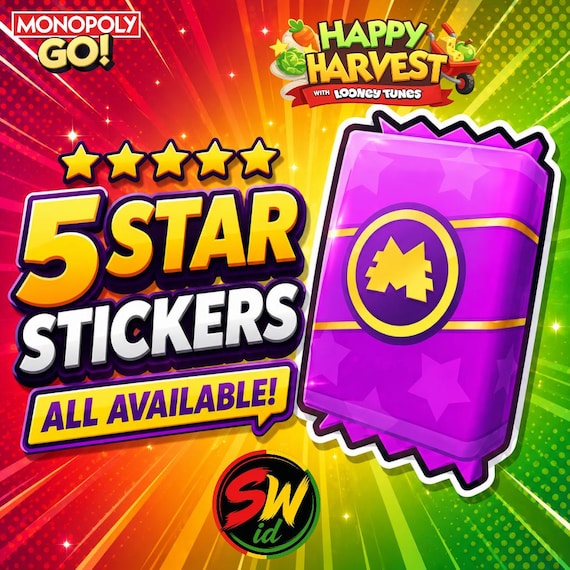 Monopoly_GO 5 STAR STICKER Happy Harvest Album - All Available Fast Delivery
