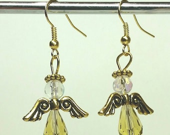 Pendientes de ángel de oro