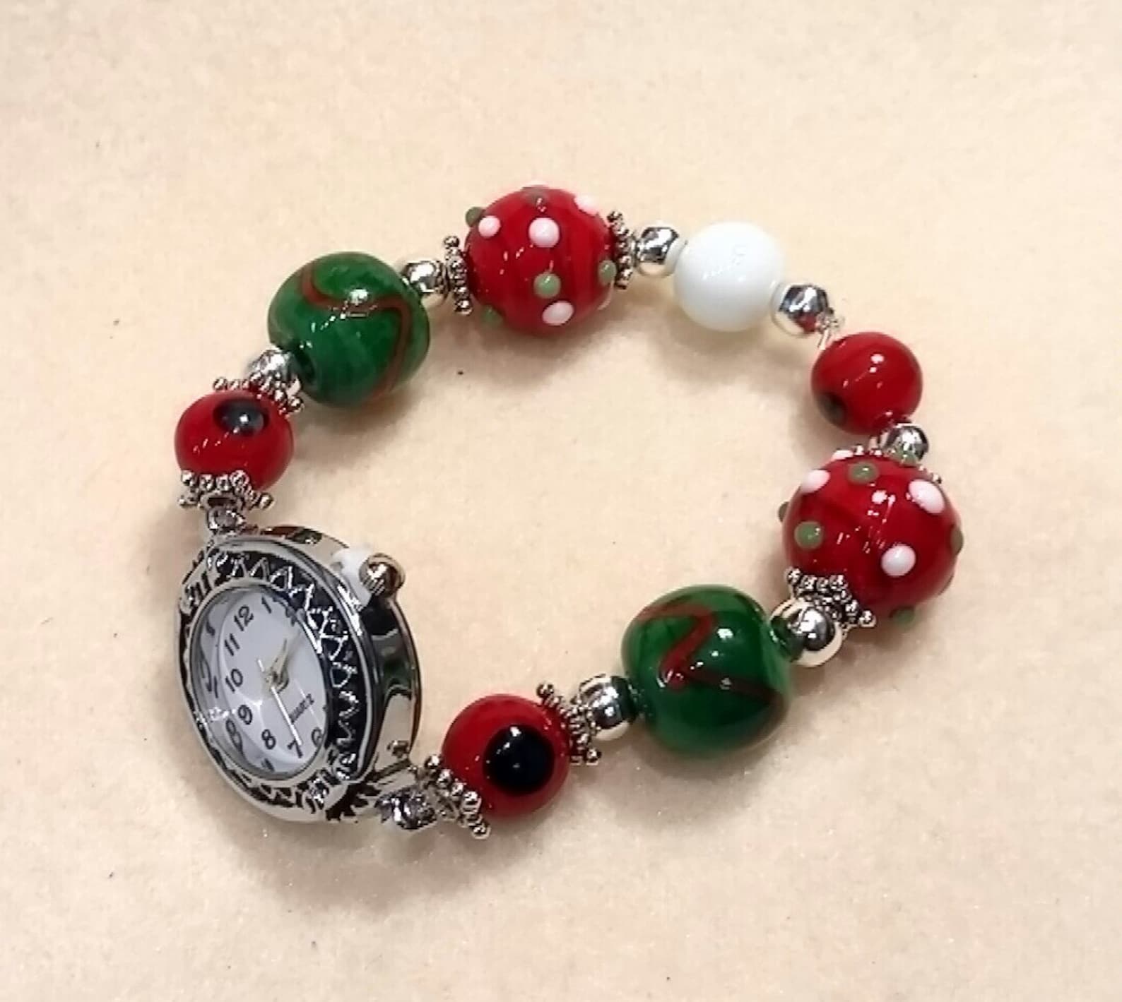 Beaded Watch Bracelet Etsy