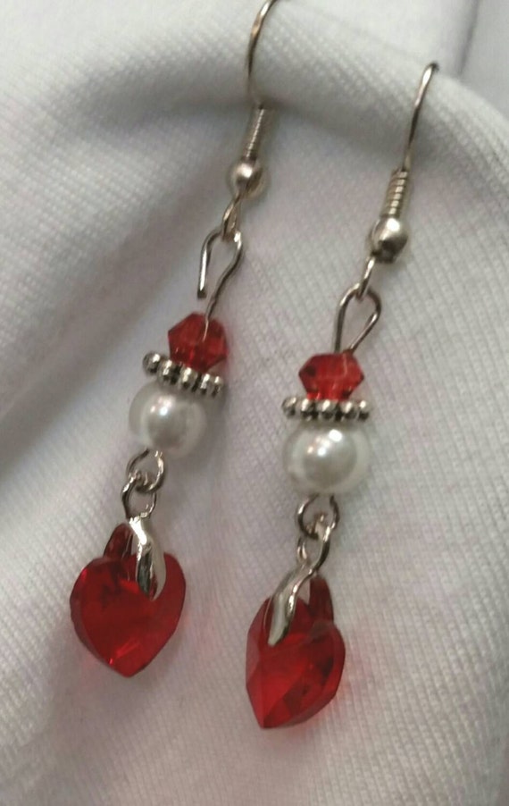 Santa Heart Earrings