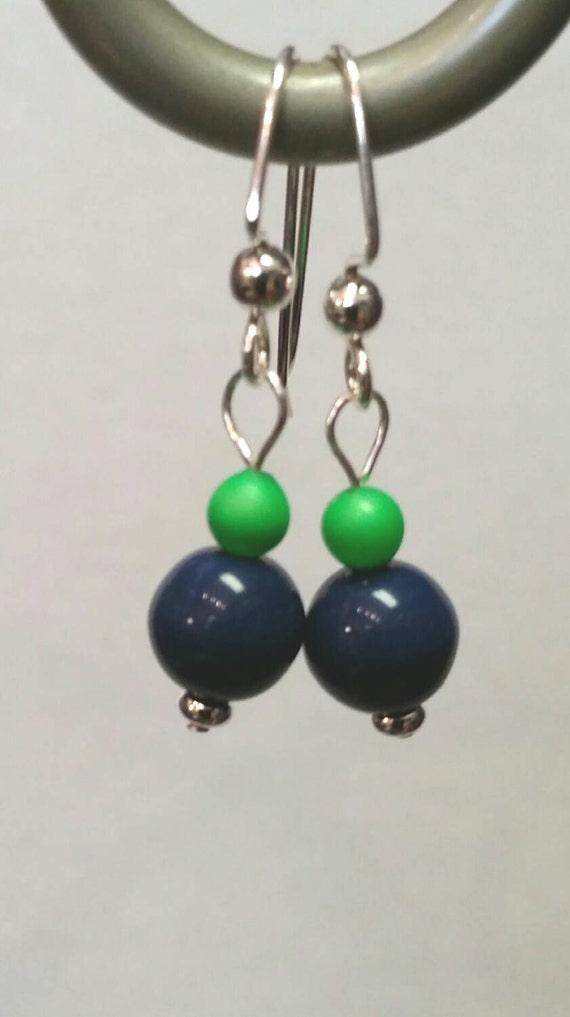 Seattle Seahawks/Seattle Sounders Team Colors Earrings