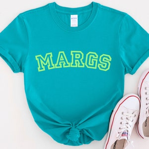 MARGS College belettering uniseks softstyle T-shirt, Gildan 64000