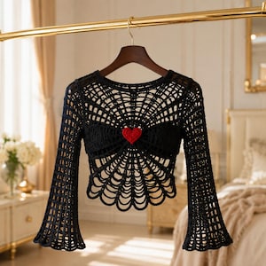 Spiderweb Capelet Crochet Pattern PDF | Gothic Spider Web Shawl Pattern | Halloween Lace Cape Crochet Tutorial | Instant Digital Download