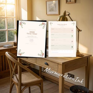 ADHD Focus Timer Printbaar | Neurodivergente Planner | Terug naar School | Tijdmanagement | Digitaal Bestand