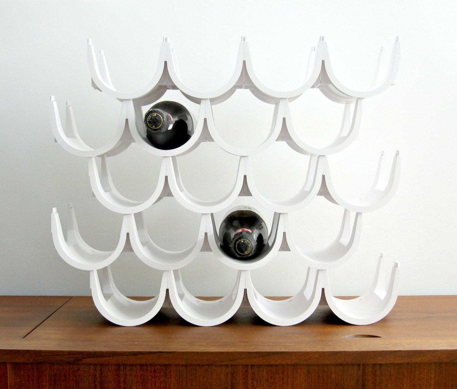 Vintage Modern Modular White Plastic Wine Rack NOS Unused / 20 Etsy